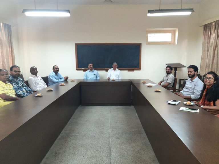 Prof P K Joshi (Director, AERC) and  Prof. C S C Sekhar (Former-Director, AERC), Meeting Hall AERC